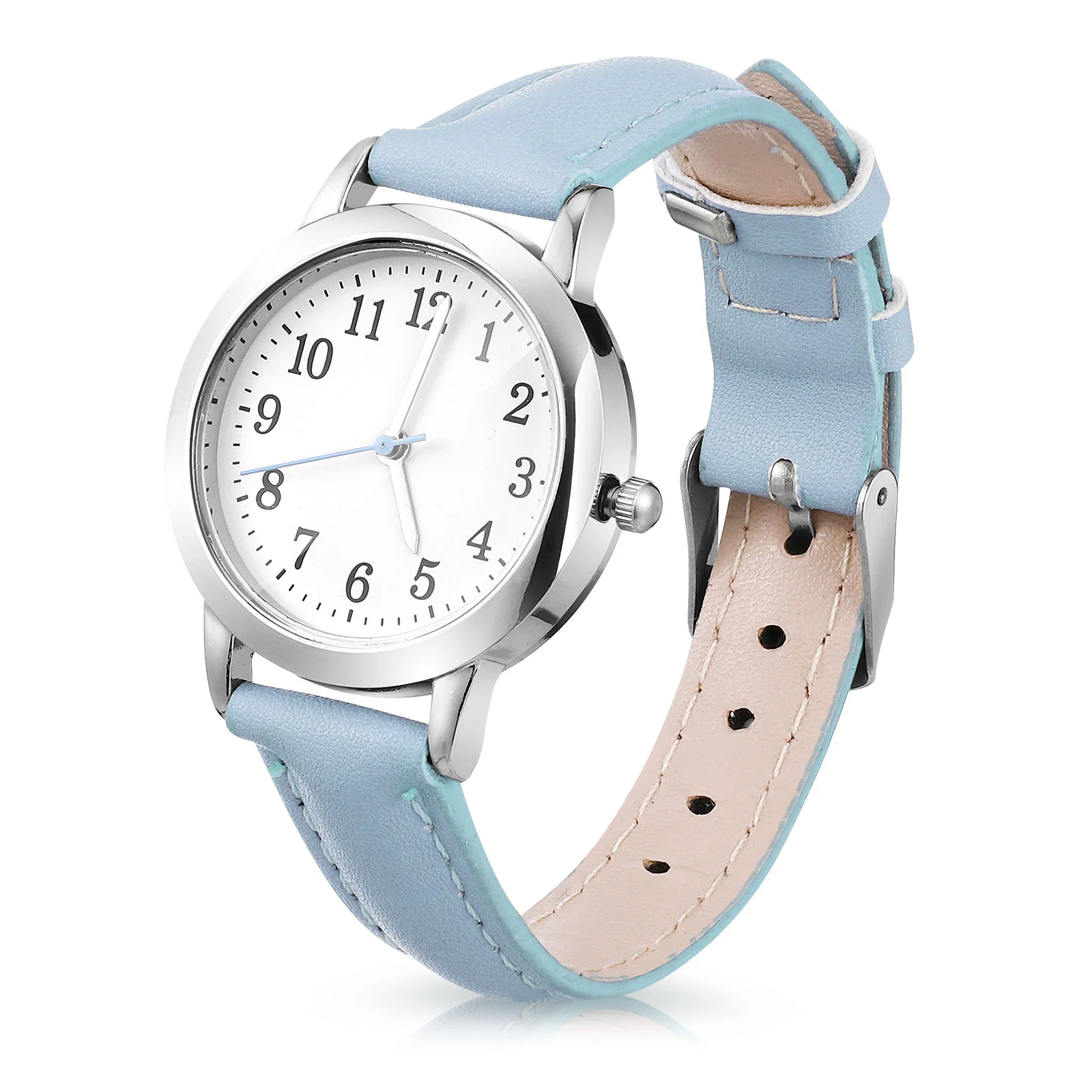 Relojes de mujer de moda Correa de PU Muñeca casual Mujer de acero inoxidable para