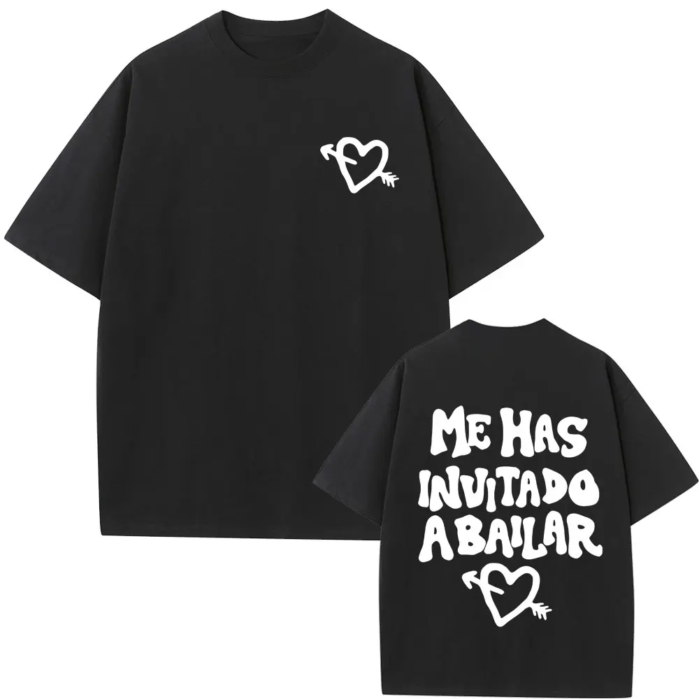 

Dani Fernandez Me Has Invitado A Bailar T-shirt Men Women Fashion Pop Music T Shirt Male Cotton Oversized Short Sleeve T-shirts