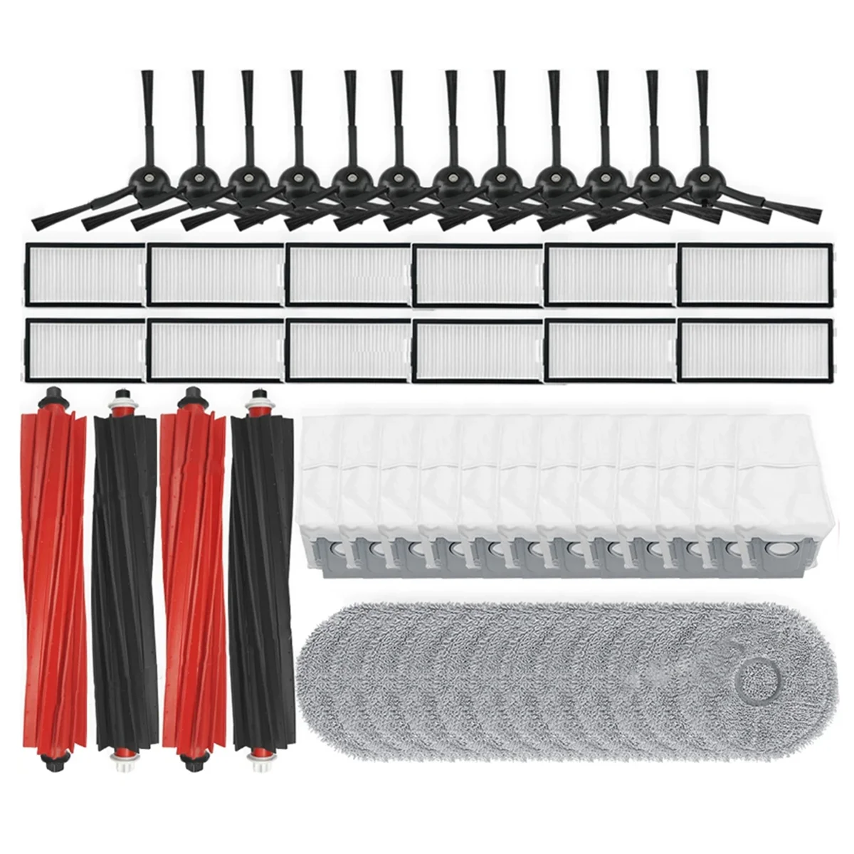 Populer untuk Roborock Qrevo Master, V20, P10S Pro Bagian Vakum Rol Utama Sikat Samping Filter Hepa Aksesori Tas Debu Kain Pel