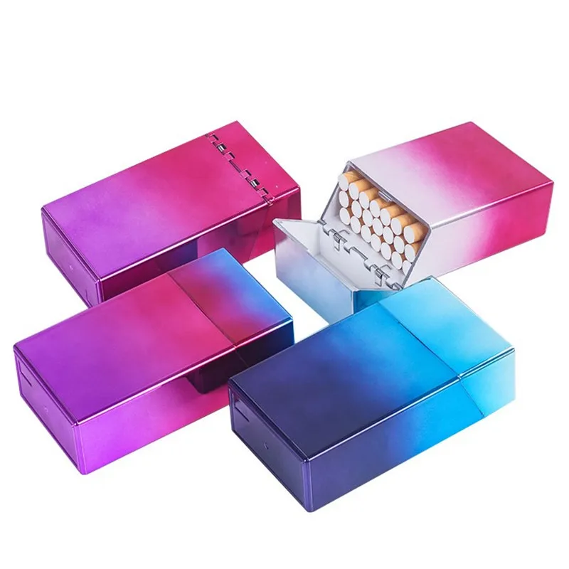 

Multifunctional Plastic Cigarette Case Men Flip Lid Cigarette Case Lighter Storage Box Colorful Cigarette Case Portable