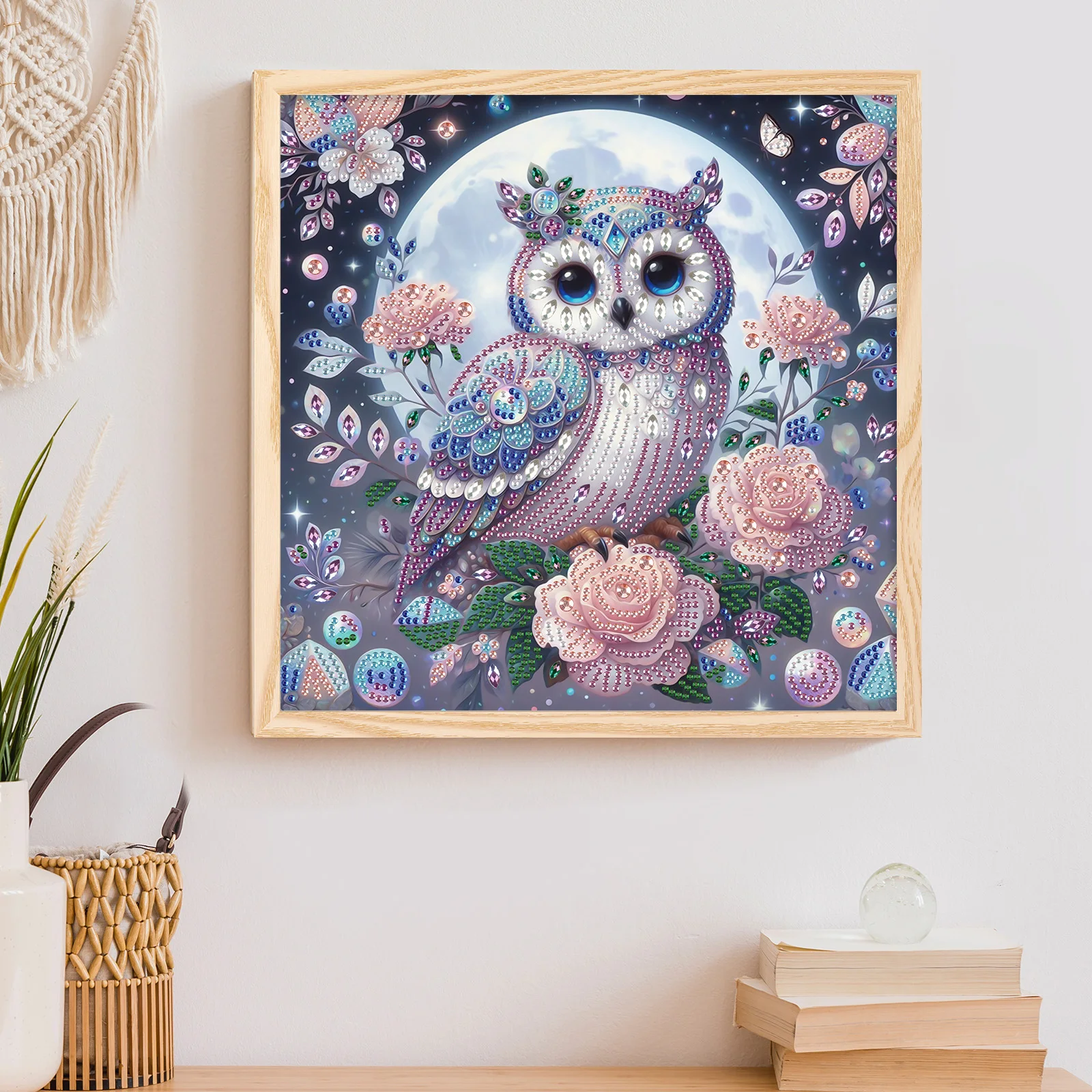 Owl Special Shape Diamond Art Painting Kit for Adult Beginner,Crystal Diamond pecial Shape Kit for Home Wall Decoration Gift view 5