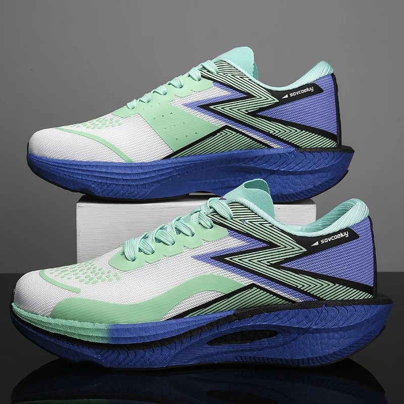 Zapatillas de running para hombre, zapatillas deportivas para maratón, tenis, con placa de carbono, transpirables, ligeras y cómodas. Zapatillas deportivas para mujer, de uso casual.