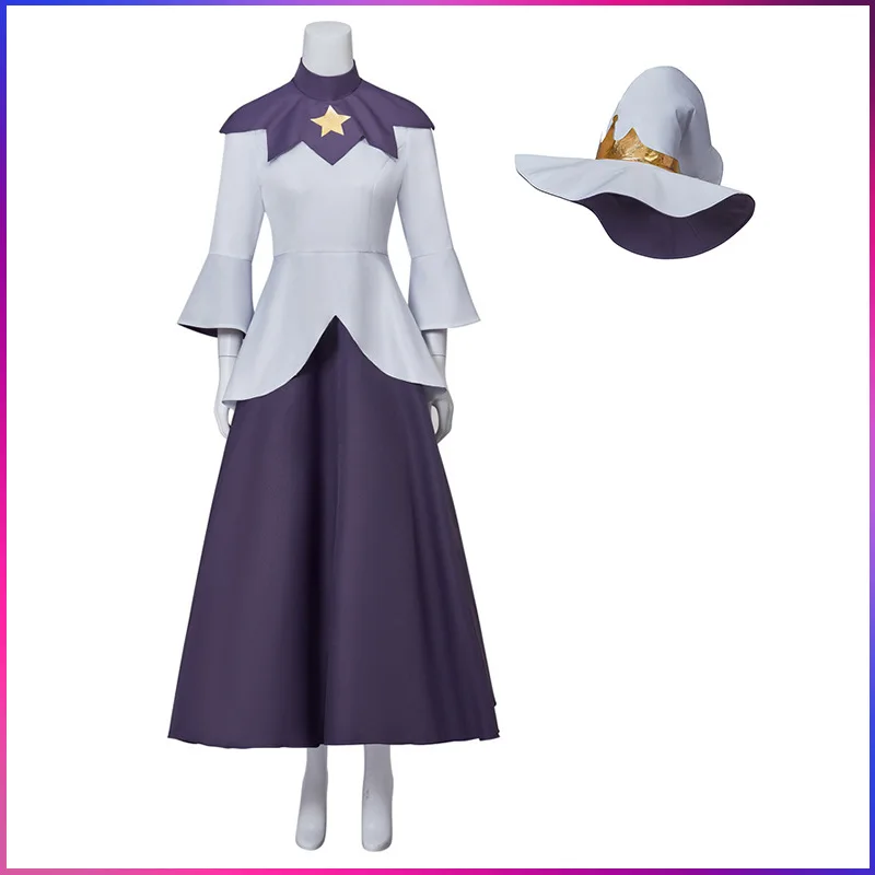 Anime The Owl House Luz Noceda Amity Blight Azura Cosplay Costume Wizard Battle Dress Hat Pajamas Uniform Hallowen Suit