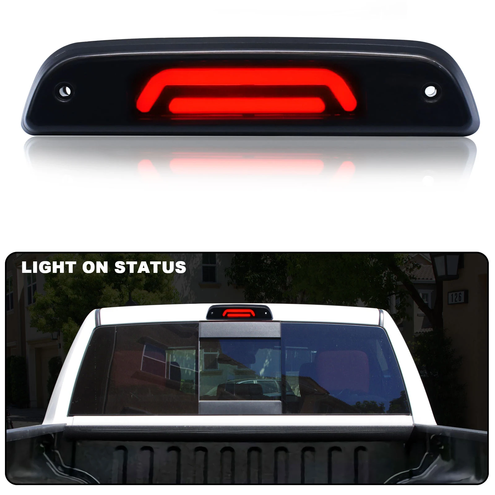 

LED Smoke 3rd Third Brake Light For Toyota Tacoma 1995-2017 Reverse Cargo Light High Mount Pickup Taillight Rear Stop Lights