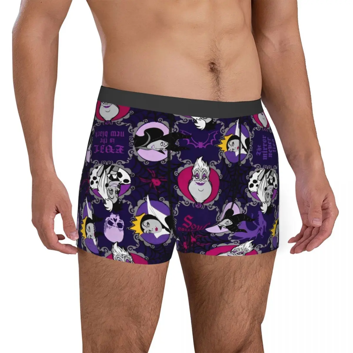 Heren Boxershort Schurken Cartoon Boxers Broek Zachte Onderbroek Kwaadaardig De Boze Koningin Grappig