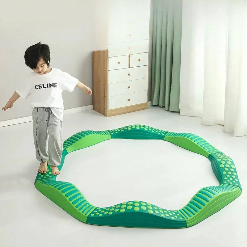Balance tactile board sensory integration training equipment stepping on the balance beam early education crossing the river