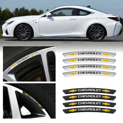 4Pcs Aluminum Car Styling Wheel Rims Decoration Sticker Car Accessories For Chevrolet Spark Cruze Sonic Onix Sail Aveo Cobalt