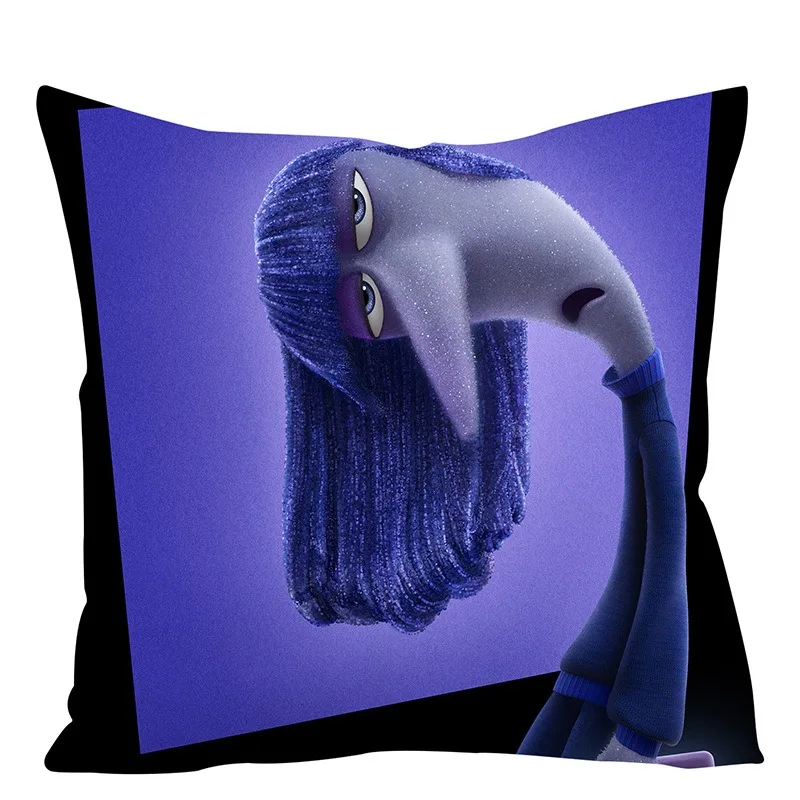 Disney Inside Out 2 Pillow Case Cartoon Figures Anxiety Anger Joy Cushion Cover Sofa Room Car Pillowslip Home Decoration Gifts