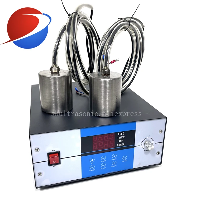 

Fish Pond Immersible Anti-fouling Ultrasonic System Underwater Vibrator With Power Generator 28K 200W