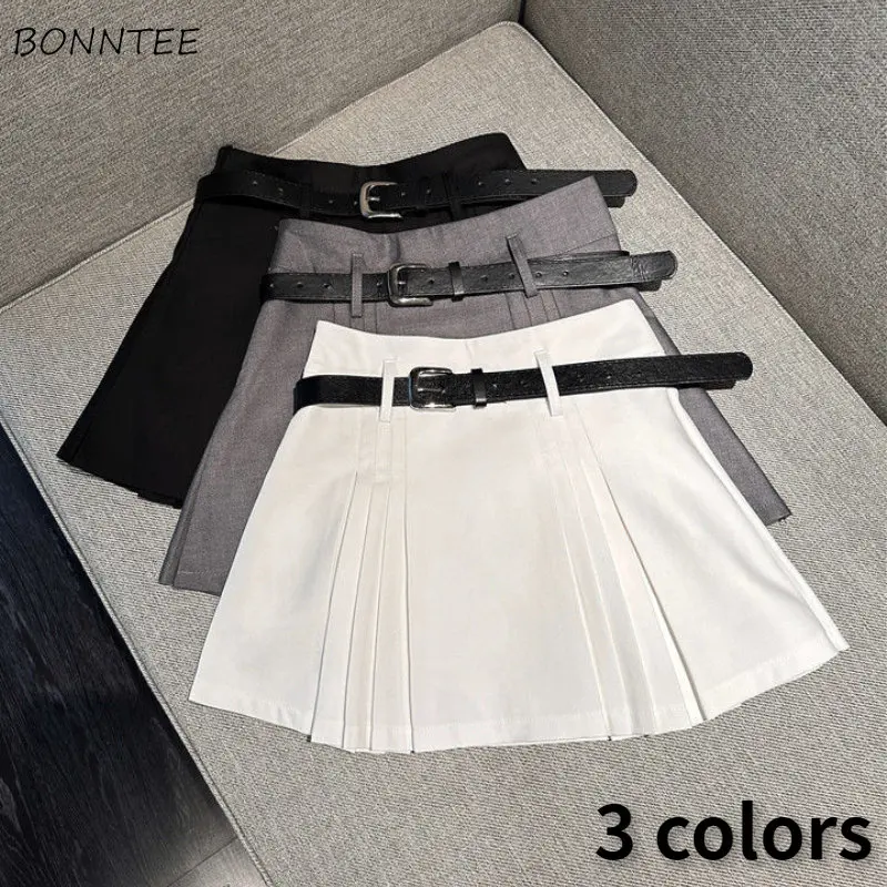 

Плиссированные мини-юбки женские летние для отдыха милые простые модные новые в консервативном стиле с высокой талией OOTD уличная одежда сексуальные Y2k Faldas вечерние