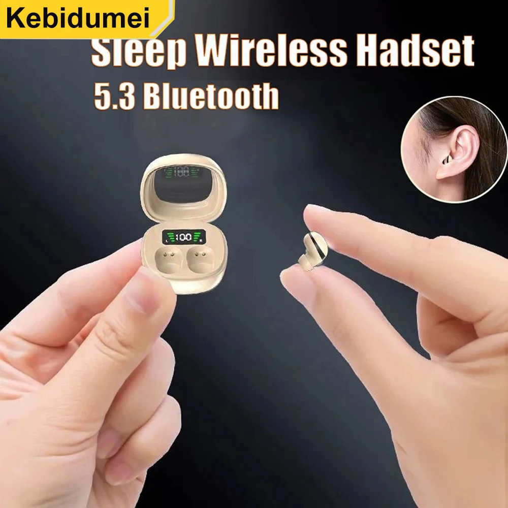 KEBIDUMEI Bluetooth 5.3 Sleeping Earbuds Wireless Mini Headp