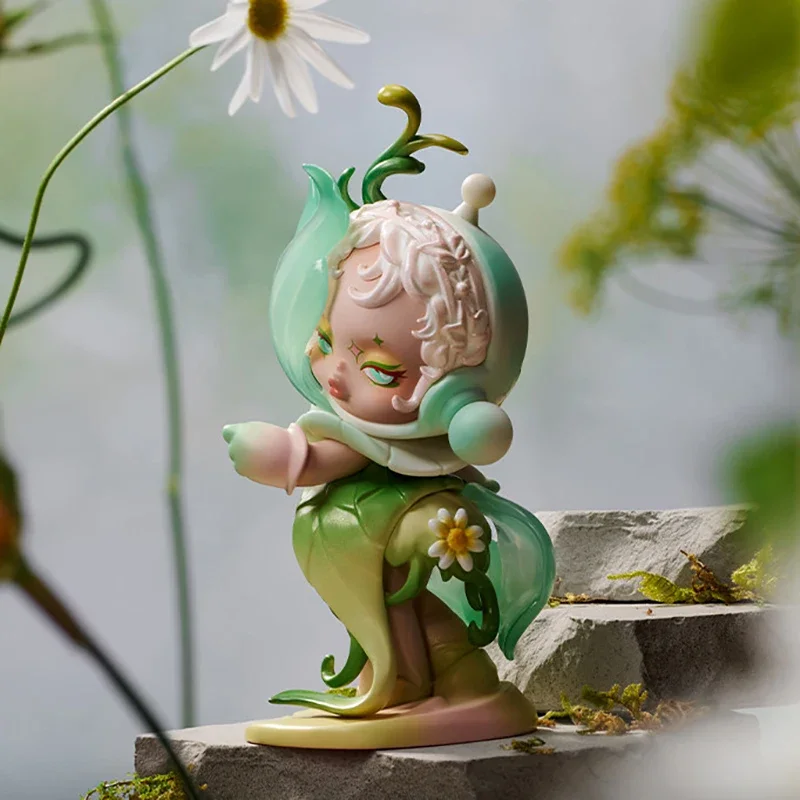 POPMART SKULLPANDA Petals In Four Acts Serie Blind Box Überraschungsbox Spielzeugpuppe Niedliche Anime-Figur Desktop-Ornamente