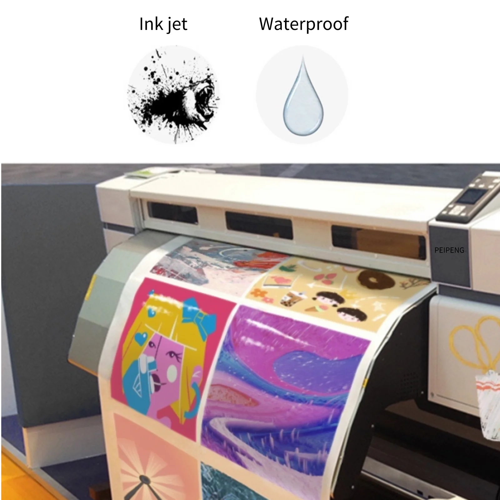 Transparent Vinyl Sticker Paper 10 sheets waterproof Label Sticker A4 white Glossy Matte printable stickers for Inkjet Printer