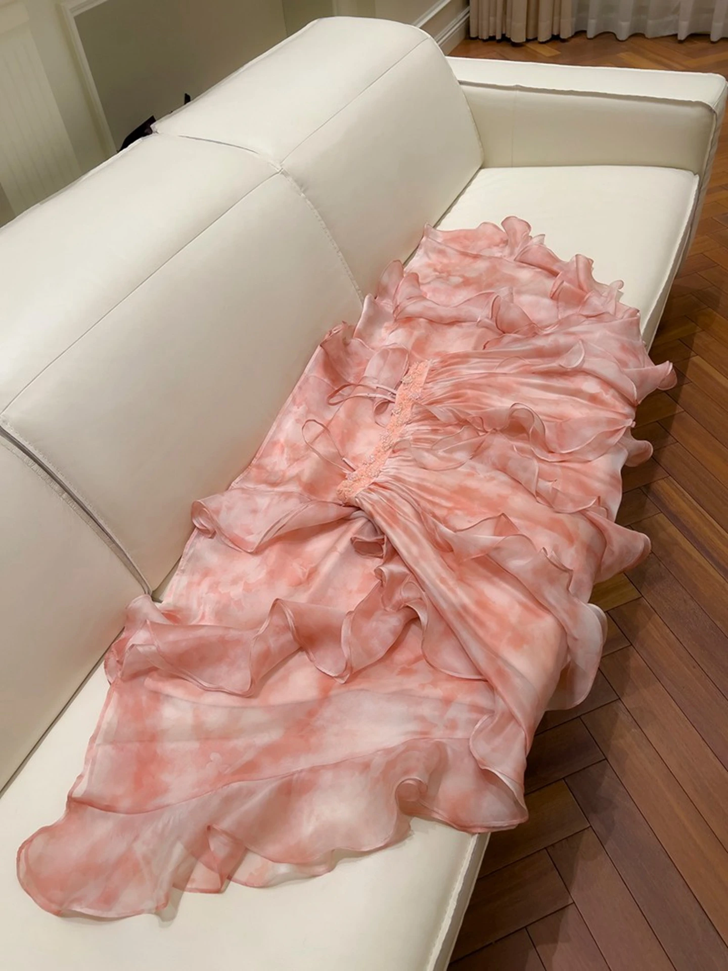 Ele adient Pink Off-oulder Heavy Embroidery Blouse Holiday Dr with Lace Trim High Waist Midi Dr for Women