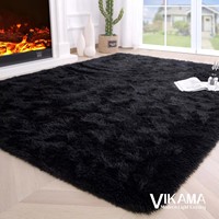 VIKAMA tie dye gradient color minimalism plush soft girl bedroom light luxury carpet fluffy living room children's floor mat