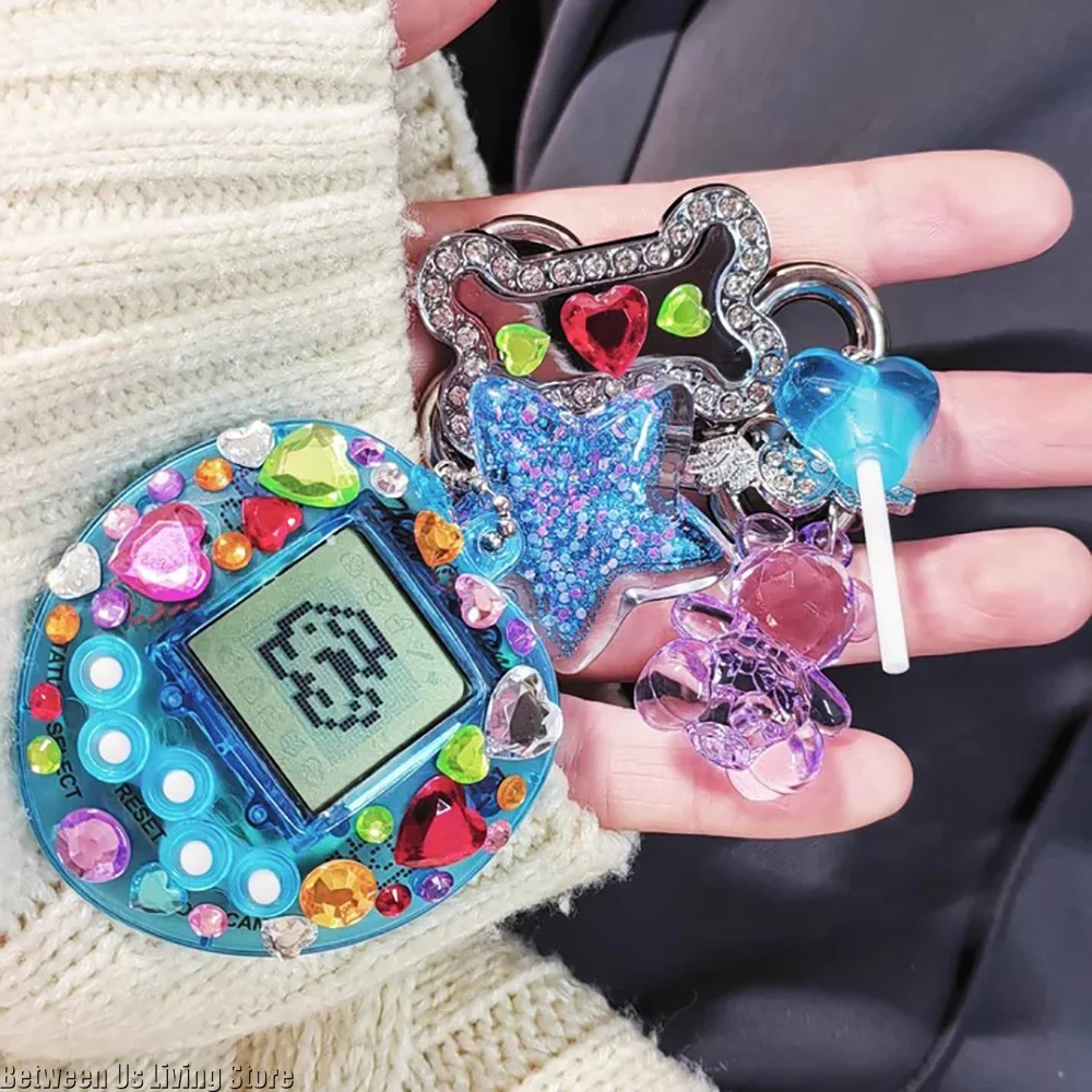Transparent Electronic Pets Game Keychain Retro Virtual Cyber Digital Pet Pixel Party Favor Kids Gift
