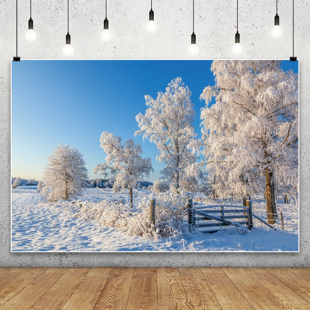 ฤดูหนาวหิมะป่าฉากหลังฤดูหนาว Snowfield ภูมิทัศน์หิมะปกคลุม Fir Pine Tree กลางแจ้งคริสต์มาสพื้นหลังการถ่ายภาพ