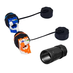 Waterproof IP68 Ethernet Network LAN punctured Cable RJ45 Female to Female Connector Adapter Plug Socket Waterproof Connector