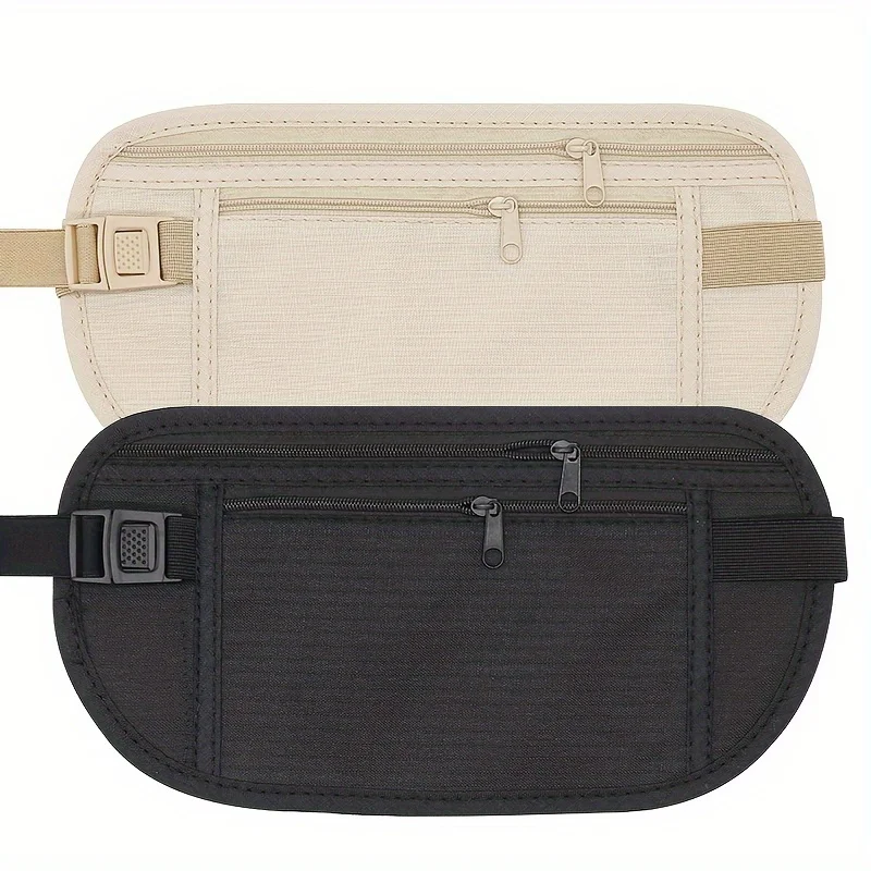 

Men's/women's running belt, slim anti-theft fitness belt with hidden pockets, multi-functional sports waist bag can hold mobile phones and ID cards, adjustable jogging waist bag is suitable for travel and outdoor activities