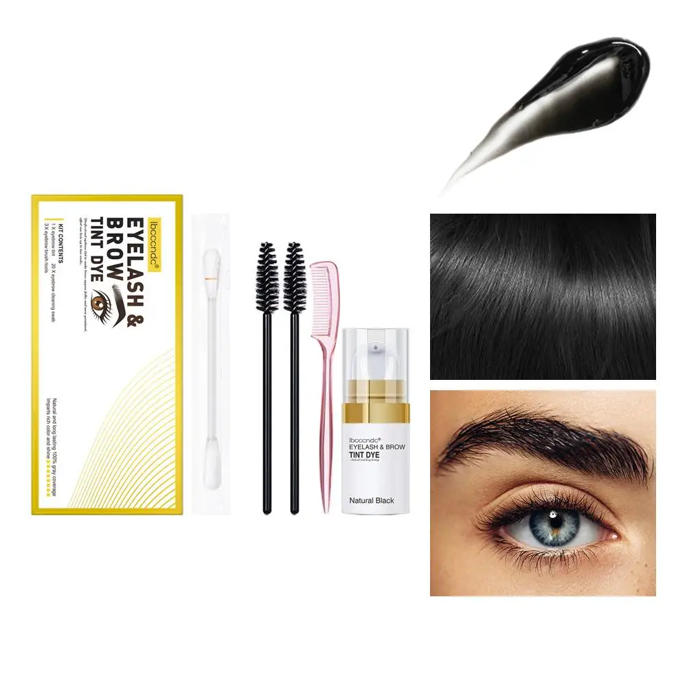 Eyelash & Eyebrow Dye Tint Kit Waterproof 15 Mins Fast Brow Makeup Lasting Dye Permanent Long Tools Brow Lash Dye Enhance A4I8