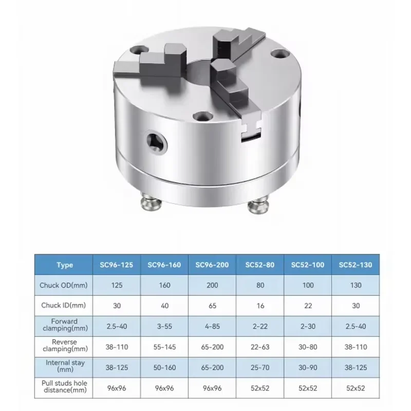 High Precision Self-Centering 3 Jaw Chuck Zero Point Quick Change Fixture for CNC 4th/5th Axis Machining