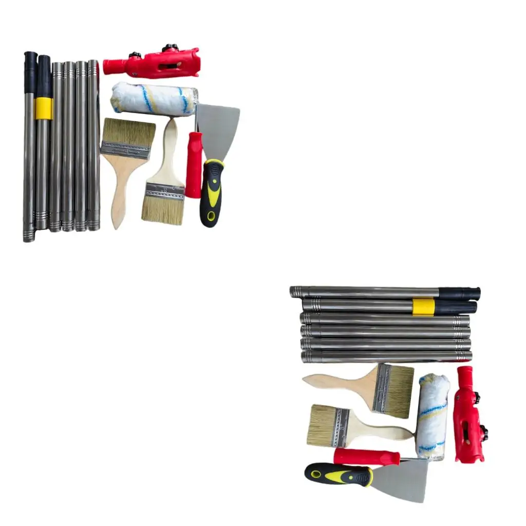 

Potent Rustproof Steel Scraping Rod Set Extends To 170cm For Wall Cleaning