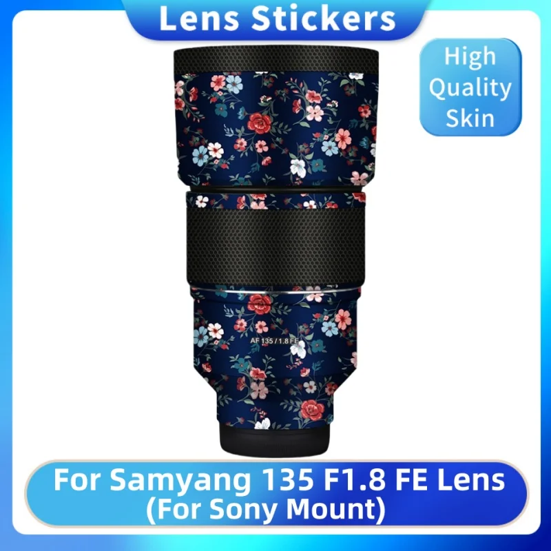 For Samyang 135 F1.8 FE Decal Skin Vinyl Wrap Film Lens Protective Sticker Protector Coat AF 135mm 1.8 f/1.8 For Sony Mount