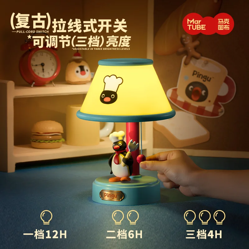 

Новая настольная лампа с рисунком пенги, трендовая игрушка, пингвин, девушка-сюрприз, украшение для рабочего стола, милый ночник, детский подарок на Рождество и день рождения