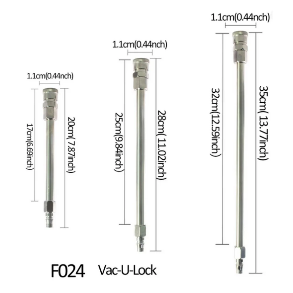 FREDORCH S/M/L Three Sizes Spring Extension Tube Attachments with Vac-U-Lock Connector For Sex Machine Quick Connector view 3
