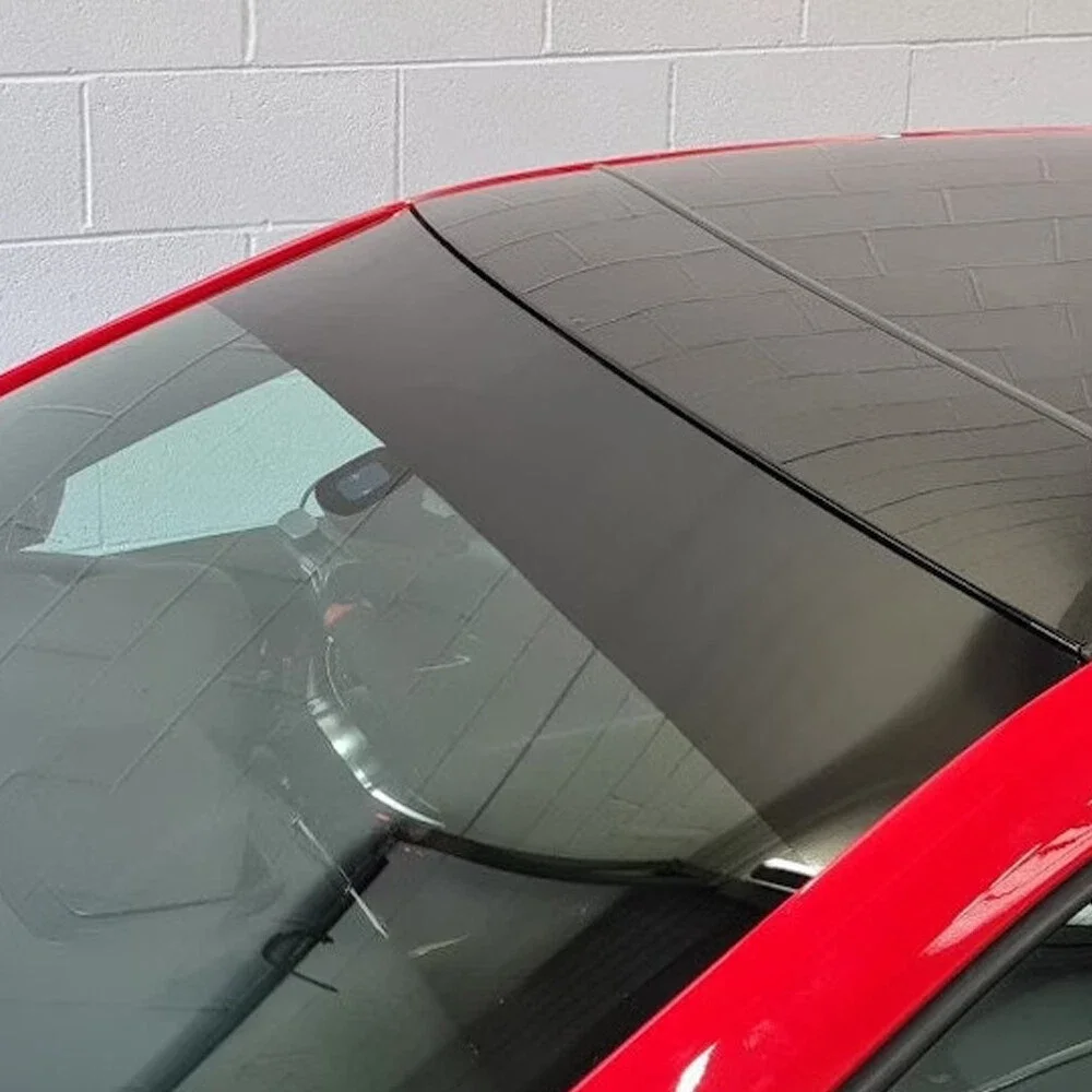 1set Universal Car Window Sun Visor Strip Tint Film Front Windshield Shade Sticker Windshield Banner Decal with Fitting Tool