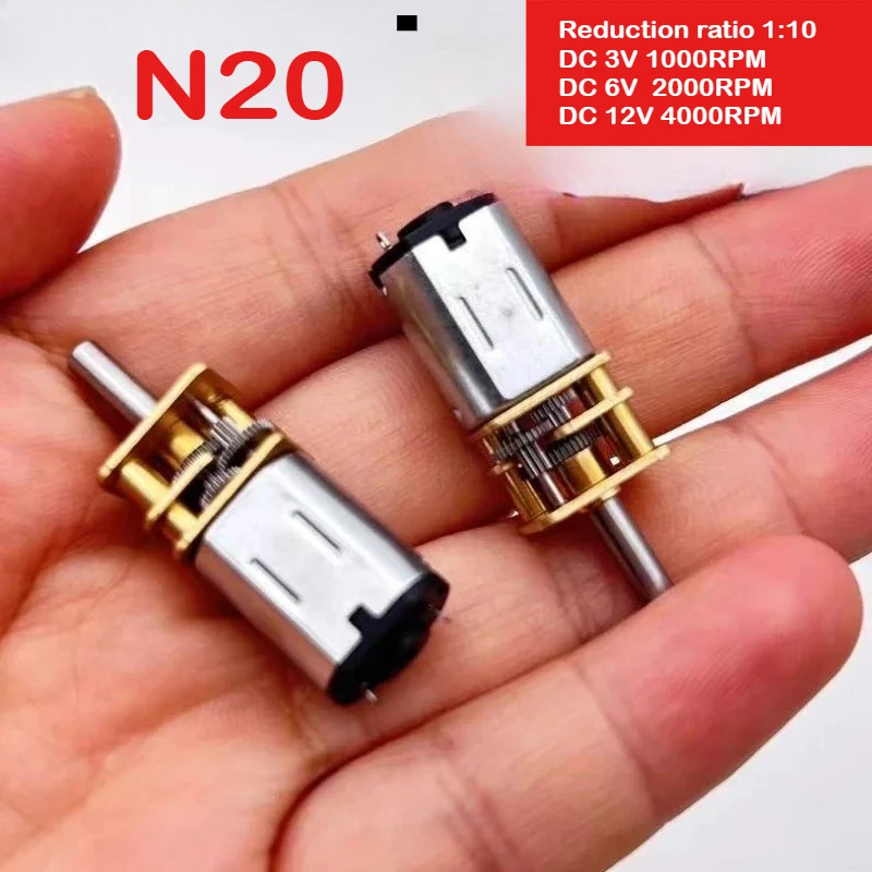 GA12 N20 DC 12V (Support 9V 6V 3V) 1000 2000 4000 RPM   Mini Micro Metal Gear Motor High Torque