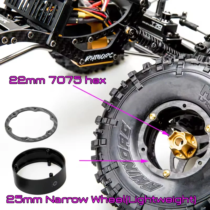 Rhino W1 RTR Chassis 317mm 1/10 Pro Shafty Crawler Rig with MOZA 2.2 Inch Tires with Tungsten Steel