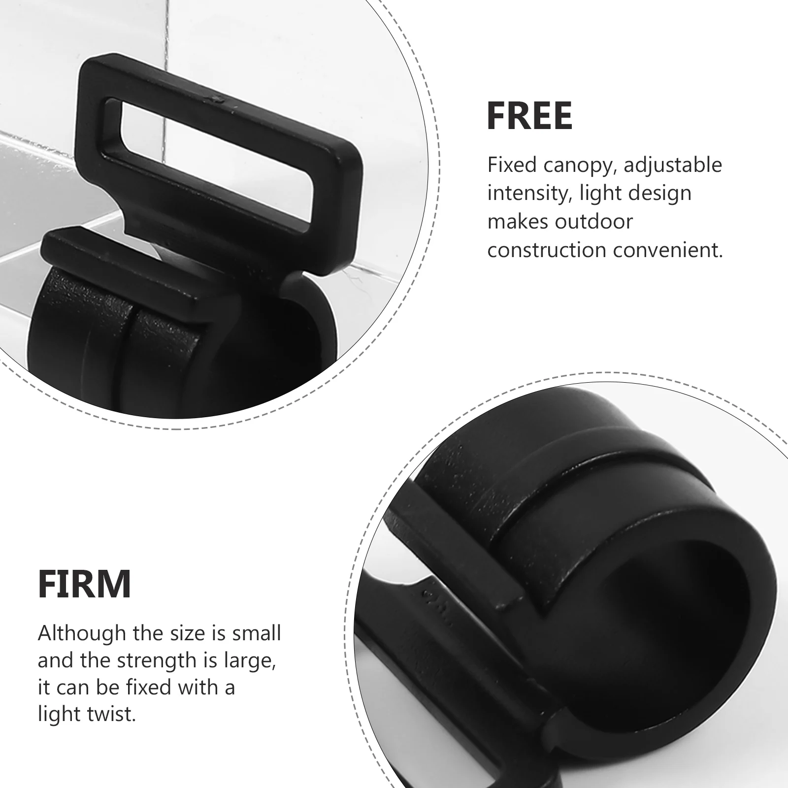 

20 Pcs Tent Pole Connection Hook Camping Accessories Tarp Clips Suspension Heavy Duty Tarpaulin