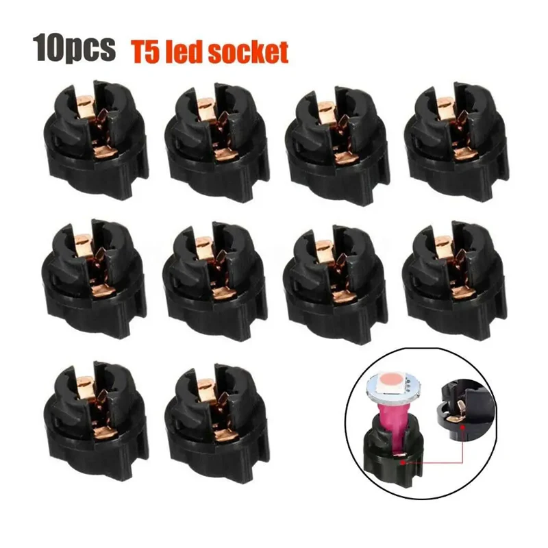

10/20Pcs Signal Lamp T5 Led T-Wist Sockets Bulb Holders Car Dashboard Instrument Panel Cluster Dash Lights Plug Base Part
