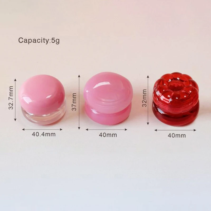 ● 1 Stuks 5G Lege Plastic Lip Scrub Potten Met Cover Reizen Balsem Masker Huidverzorging Container Leuke Blush pot Cosmetische Potten