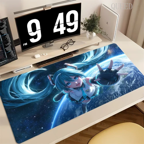 Imagen 2 del producto Alfombrilla de ratón XXL para Gamer H-Hatsunes Miku, alfombrilla de ratón de escritorio, alfombrilla de escritorio HD bonita, alfombrillas para teclado para juegos extendidas, grande 100x50cm