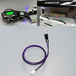 LED Instrument do paneli wewnętrznych światła V8 Logo dla 1/14 Tamiya zdalnie sterowana ciężarówka przyczepa wywrotka Scania 770S R620 Actros Volvo MAN LESU część