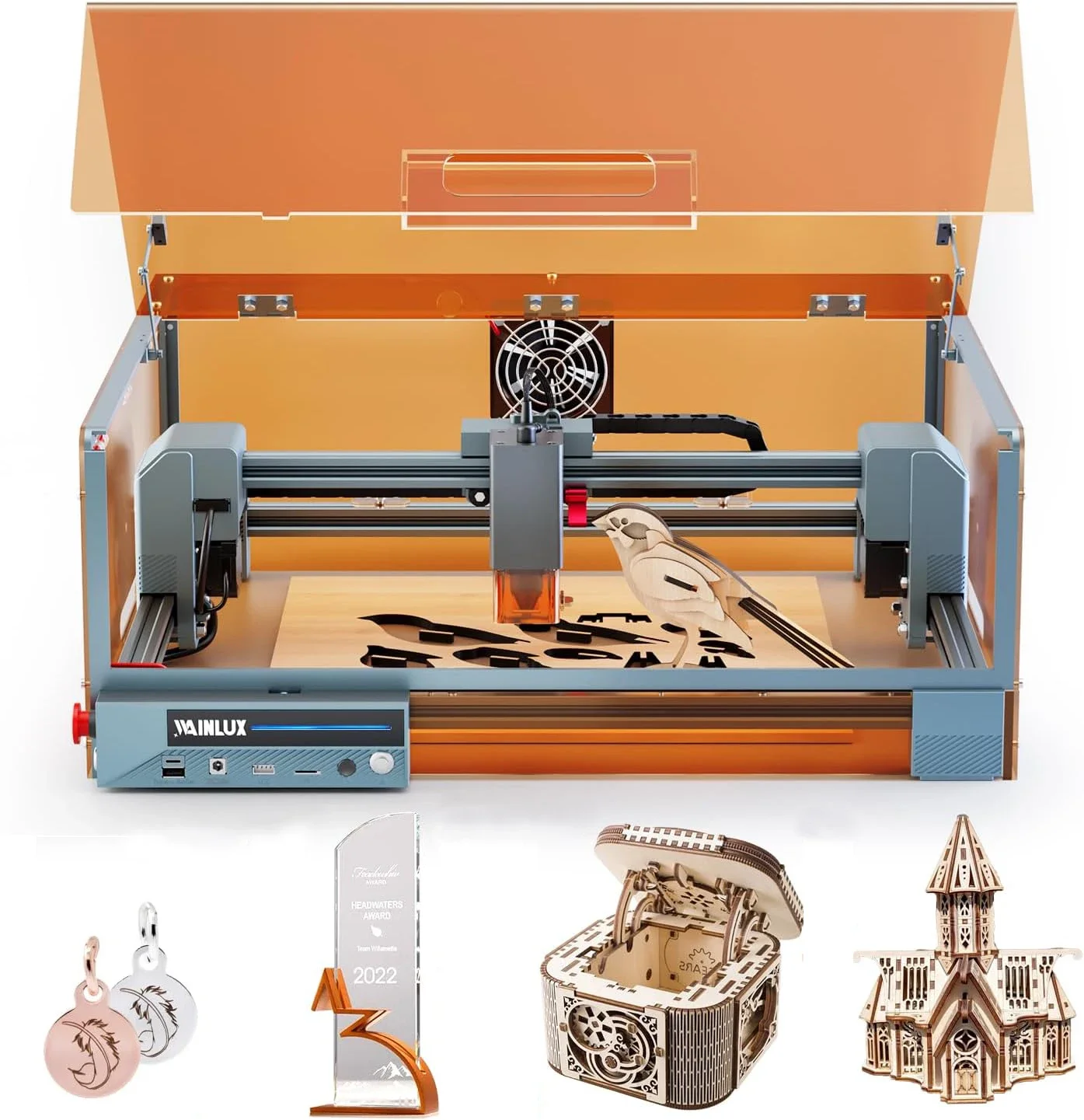 Engraving Machine Desktop 5W  Machine Wood Cutter Engraver Fiber  Printing Machine Leather and Wood Engraving