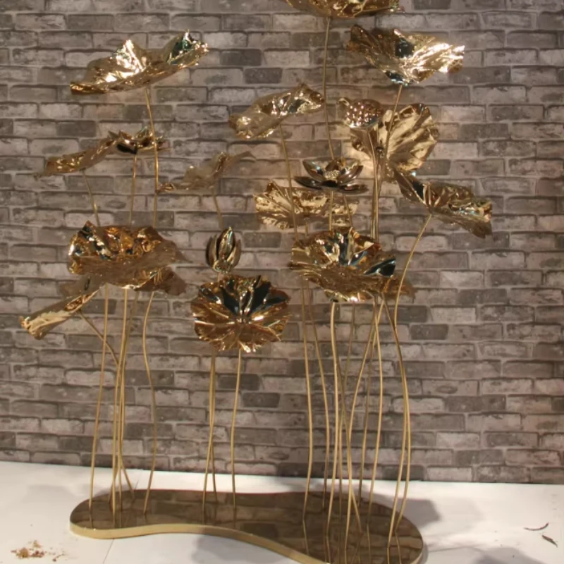 

Garden Decoration Stainless Steel Sculpture Lotus Art Outdoor Ornament