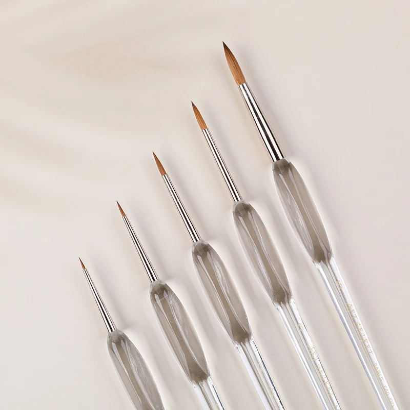 ArtSecret 550GD 5 قطعة/المجموعة غرامة اليد رسمت رقيقة هوك خط القلم الرسم الفن القلم الطلاء فرشاة النايلون فرشاة الاكريليك وازم الفن #5