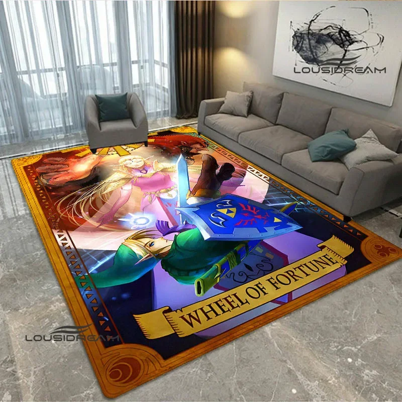 3D Classic game Z-Zeldas Cartoon carpet Non -slip carpet rugs for bedroom area rug room decor Yoga mat Door pad birthday gift