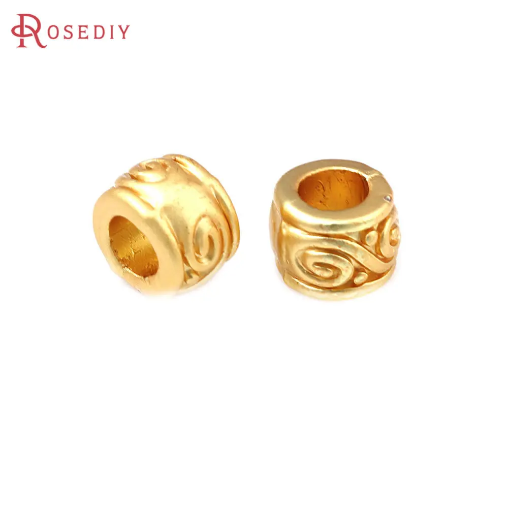 18k cor de ouro latão espaçador contas pulseira contas jóias fazendo suprimentos diy colares brincos pulseiras descobertas acessórios