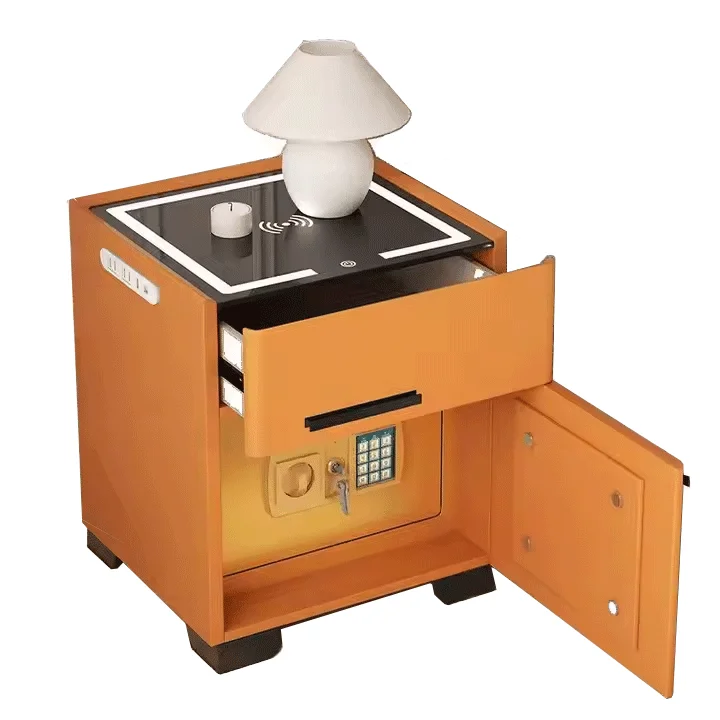 خزانة تخزين حديثة وبسيطة لغرفة النوم، آمنة وذكية مع طاولة بجانب السرير متعددة الوظائف مقاس 50-40-46 سم #2