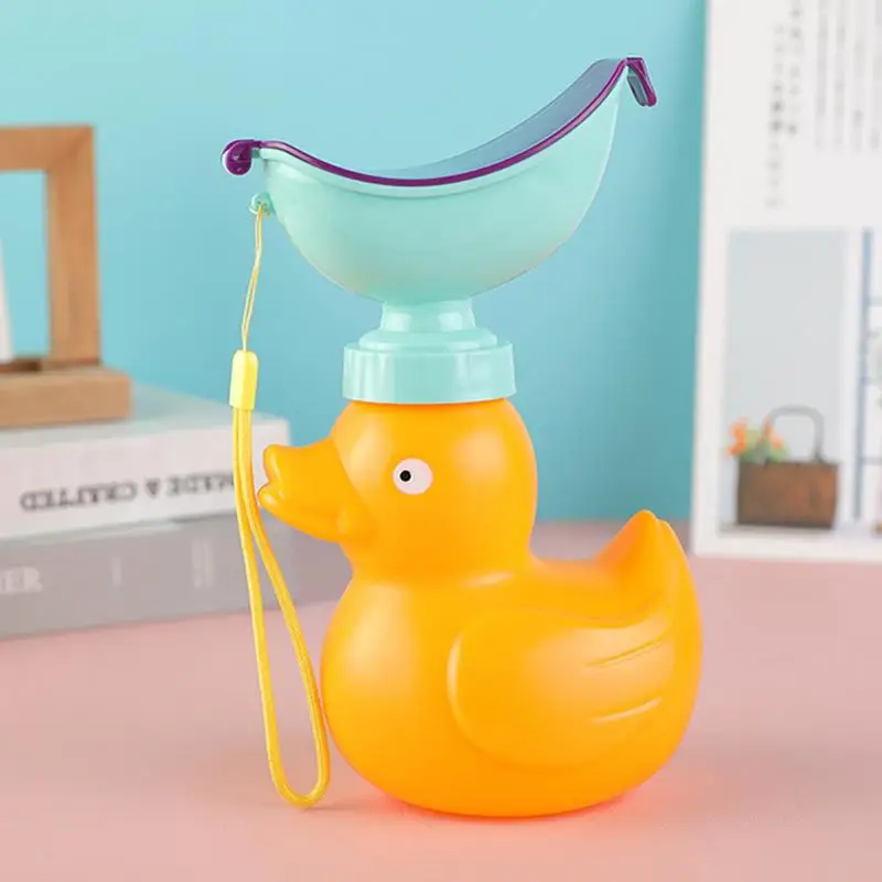 Car Portable Urinal for Kids Leakproof Vehicle Toilet Urinals Cute Duck Travel Potties Toilet Training Products for Travel Rides