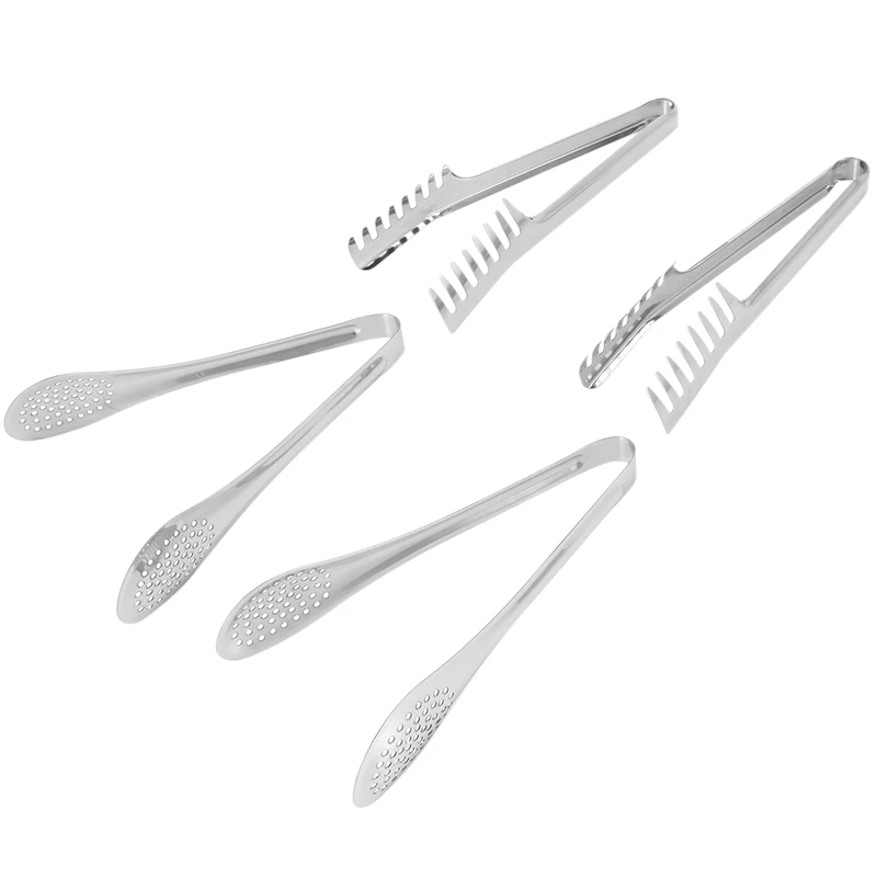 

Семейный набор из 4 пищевых щипцов, 9 дюймов, из нержавеющей стали, пищевые Сервировочные щипцы, буфетные щипцы, Кондитерская лапша, Тонги для спагетти, макаронных изделий