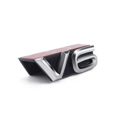 Front Grille Sticker Silver V6 Emblems Stickers For VW Volkswagen Tiguan Touareg Teramont Phideon Arteon V6 VW Grille Sticker
