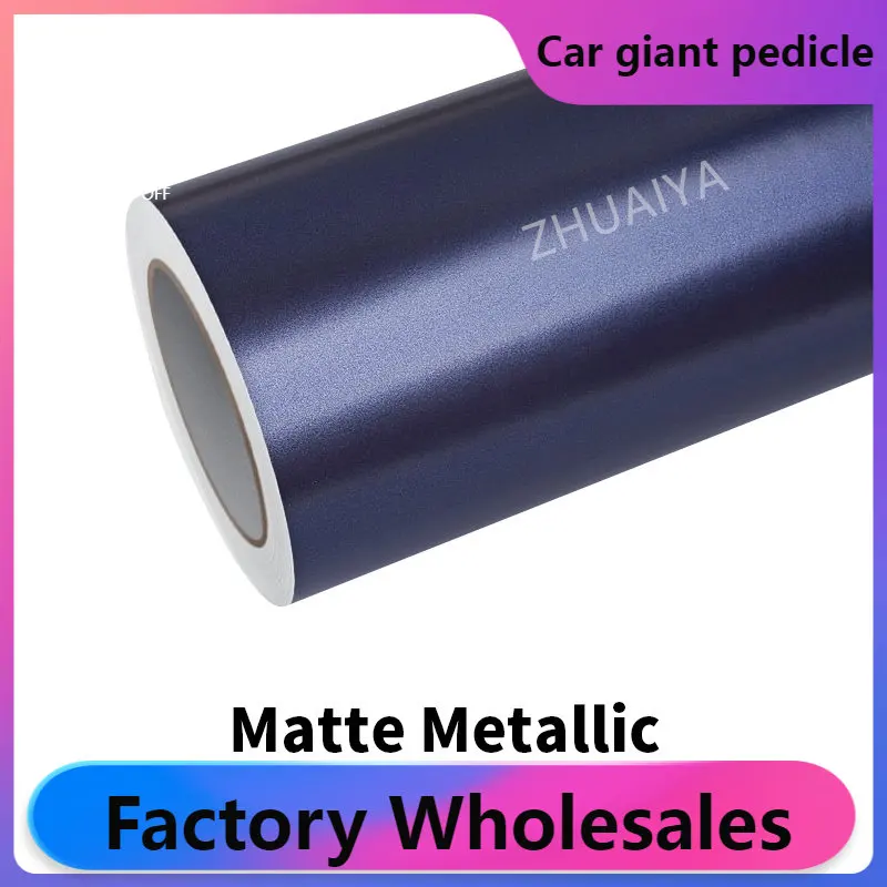 

ZHUAIYA Matte Metallic Nigh Blue Vinyl Wrap film wrapping film bright 1.52*18m roll quality Warranty covering film voiture