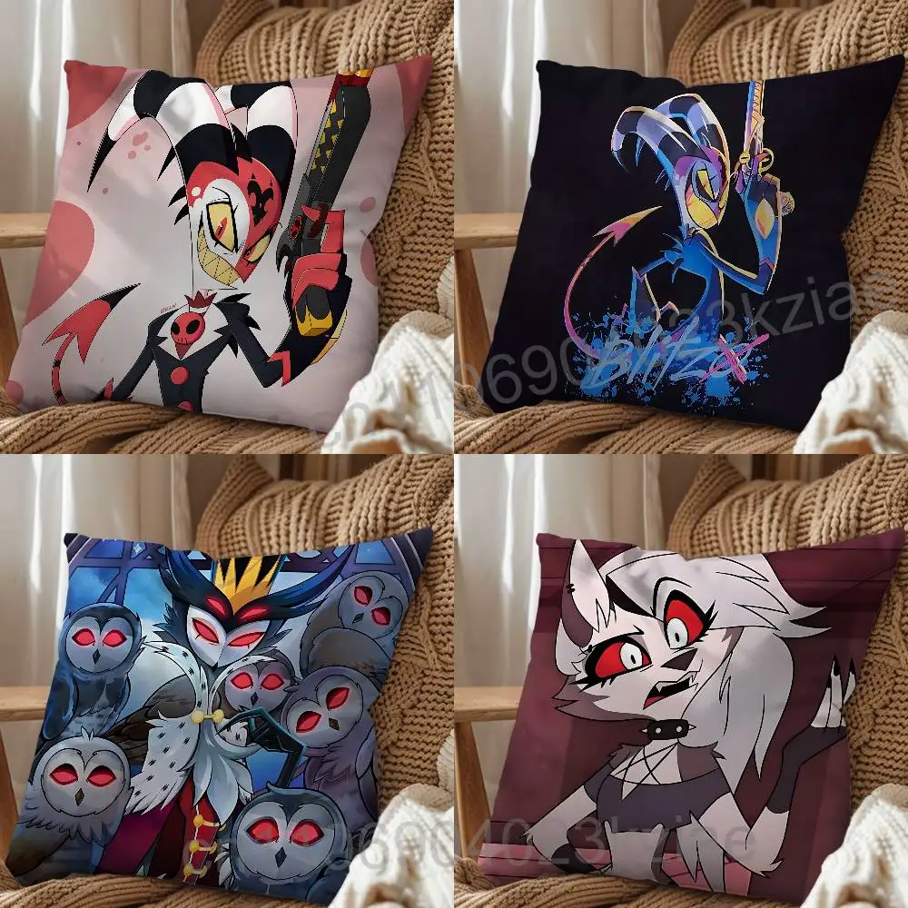 

Loona Blitzo Stolas Helluva Boss Pillow Case Office Cushions Suitable For Sofa Car Bedroom Decorative Cushion Cover