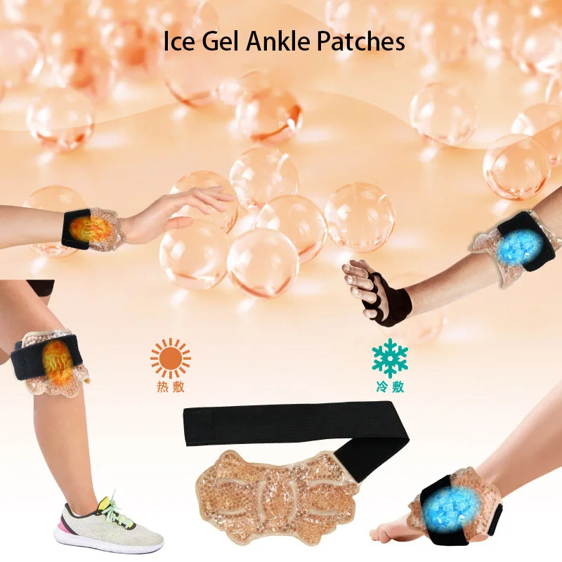 

Cold Compress Hot Gel beads Ankle Patch Wrist Elbow Calf PVC Plush Double-sided Reusable Relieve Pain Fatigue