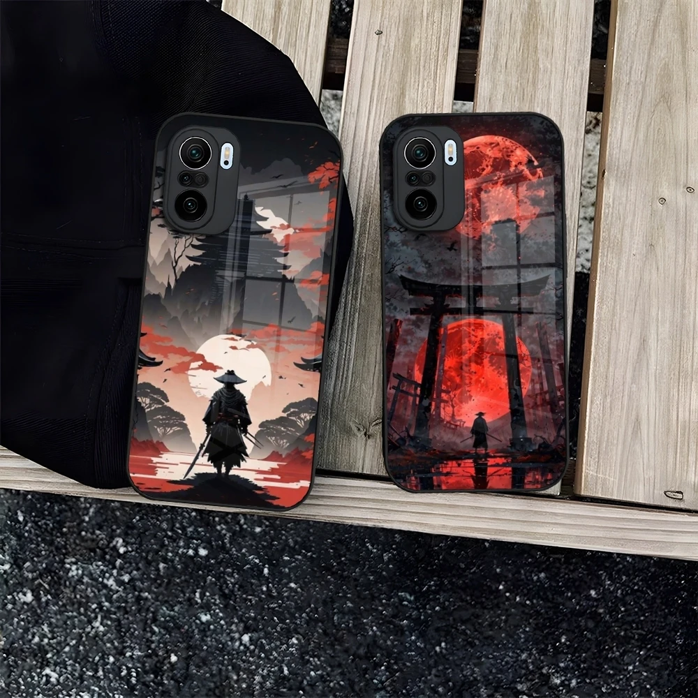 Japanese Bushido Samurai Phone Case for Redmi 12c 13c 12 13 Note 13 Pro Plus 11 12 Pro 10 11s 12s Tempered Glass Cover